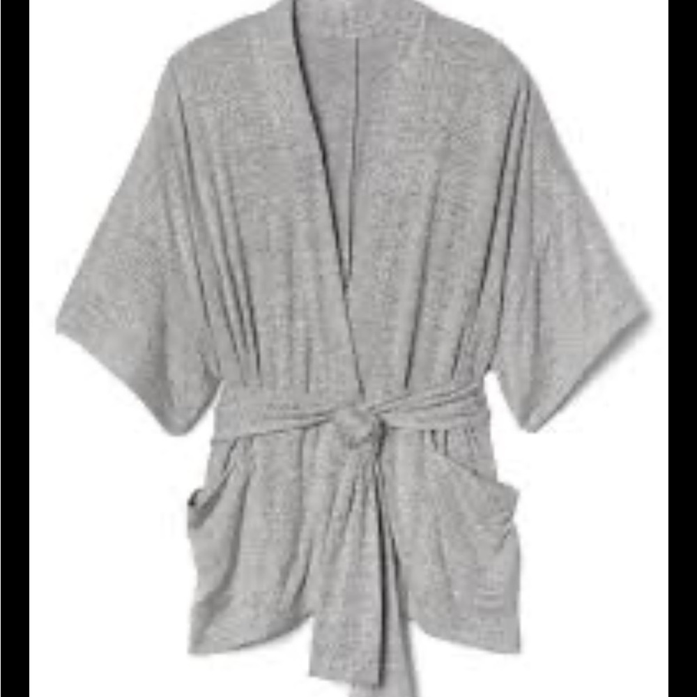 Tie belt gray Gap sweater